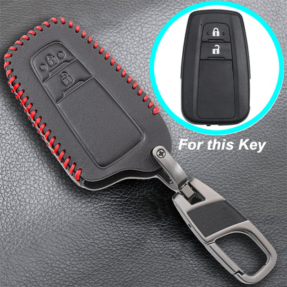 ya 5 8.7 Leather KeyFob Cover Case for Toyota for Camry for RAV4 CHR Prius for COROLLA for Land Cruiser