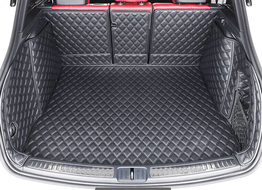 ya 7 6.10.3 PU Leather Boot Cargo Liner Tray Rear Trunk Floor Mat For Macan 2015-2023