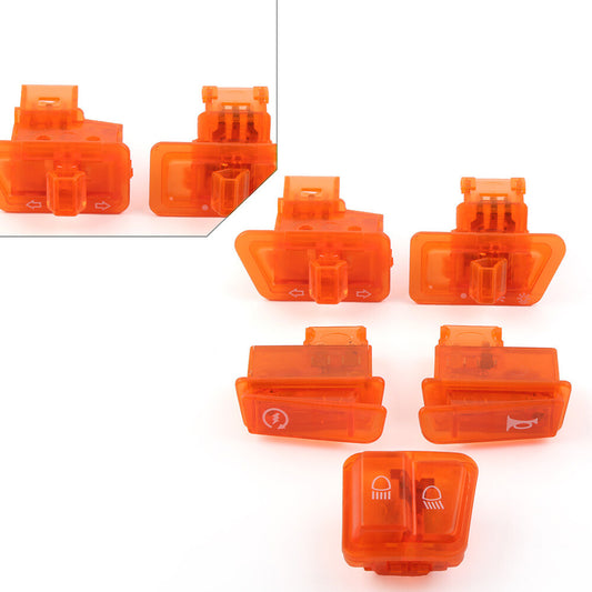 ya 1 7.4 For GY6 50 125 150cc Orange 5x Turn Signal Headlight Ignition Horn Switch Caps