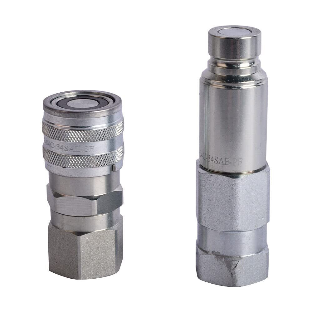 ya 5 8.7 7246777 7246790 Male & Female Flat Face Coupler Kit Compatible With Bobcat