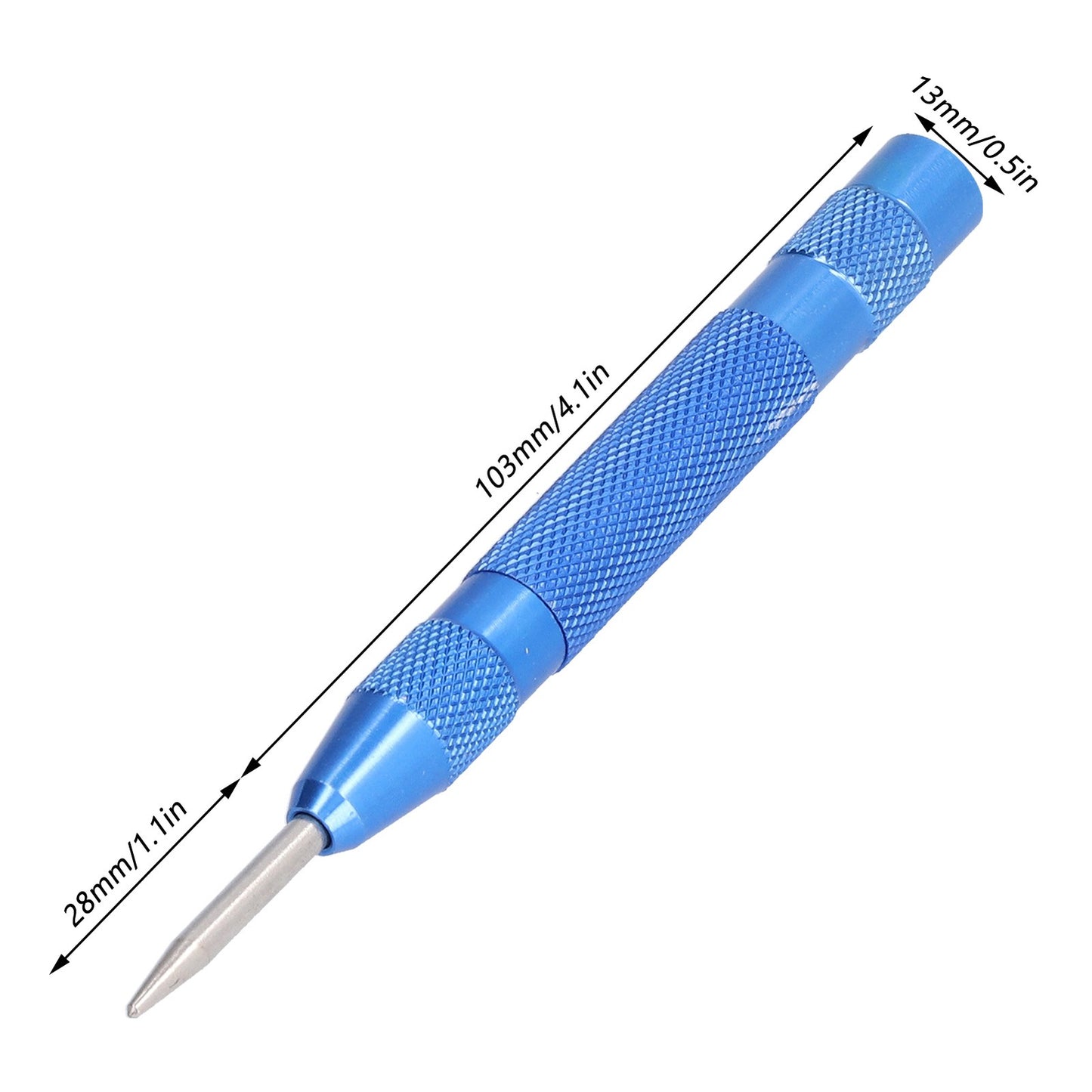 ya 26 Blue Automatic Center Punch Hardened Steel Removable Tip Positioner Adjust