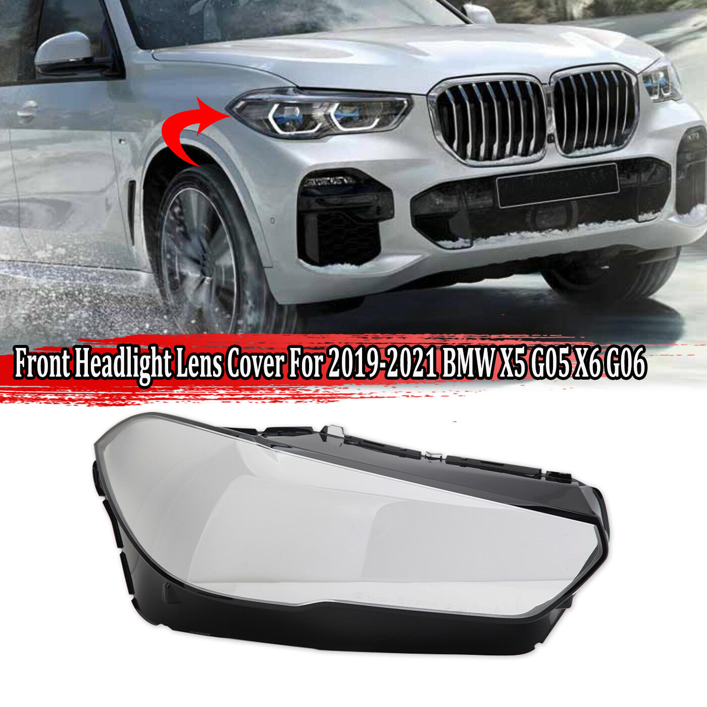 ya 13 5.27.2 Right Front Headlight Lens Cover Shell for BMW for X5 G05 X6 G06 2019 2020 2021