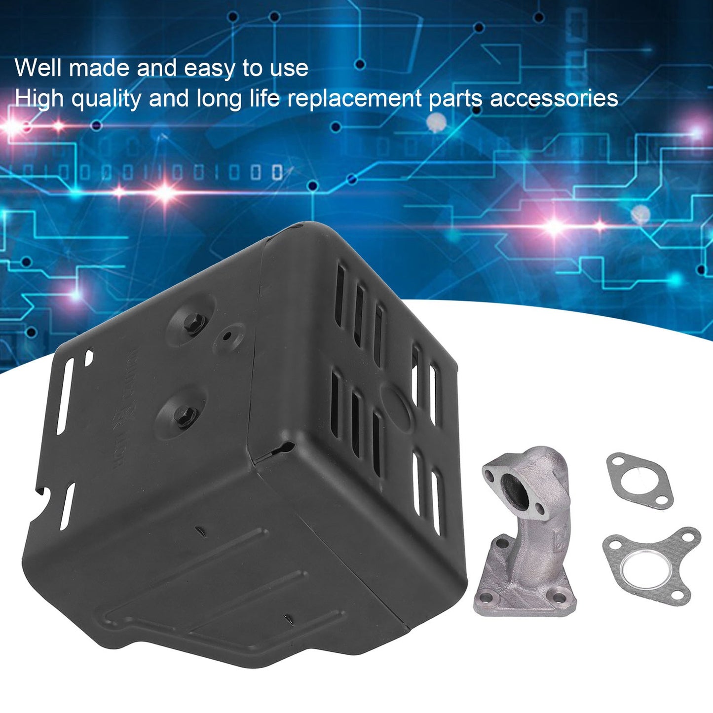 ya 14 Muffler Exhaust Assembly Iron For Gx240 Gx270 Engine Motor With Gasket