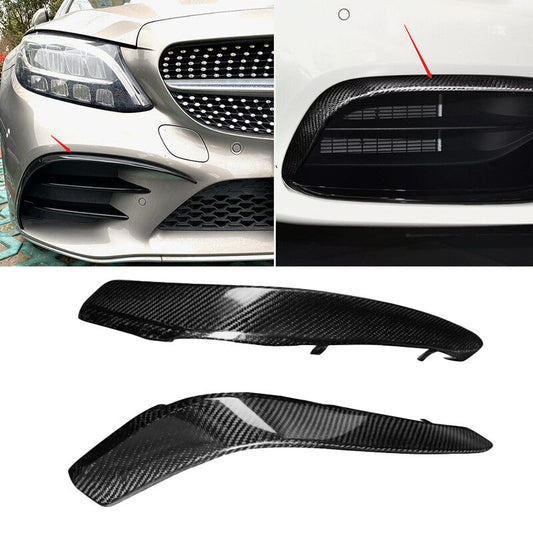 ya 10 10.28 for Benz W205 S205 C63S AMG Carbon Fiber Front Bumper Spoiler Air Intake Co