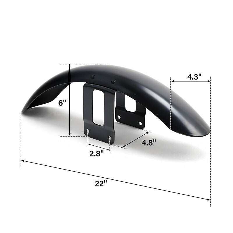 ya 5 8.7 Mudguard protective cover for front mudguard suitable for Harley Sportster XL883 XL1200 glossy black