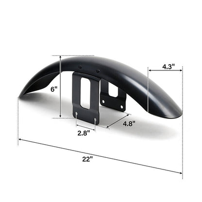 ya 5 8.7 Mudguard protective cover for front mudguard suitable for Harley Sportster XL883 XL1200 glossy black