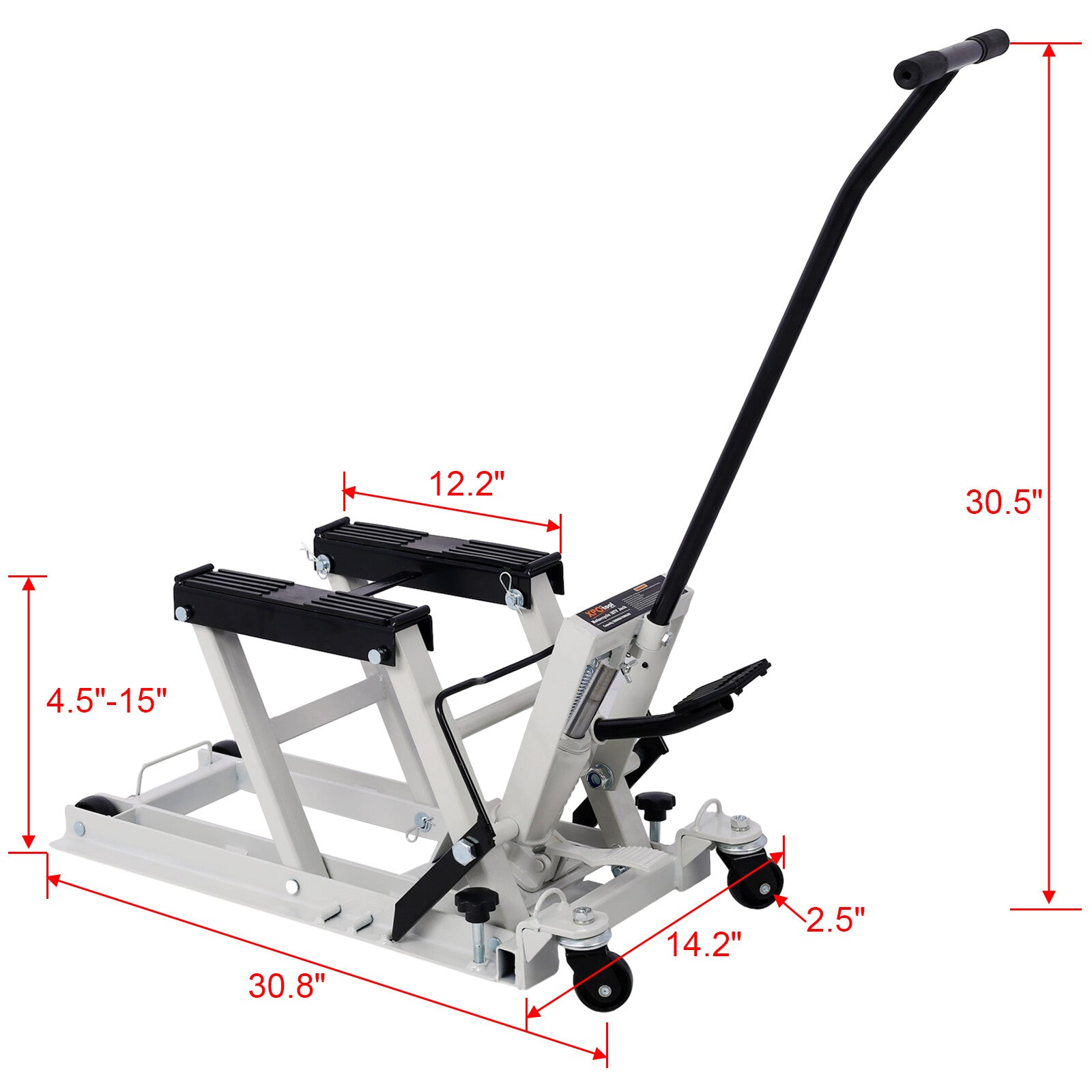 ya 1 6.30 New Hydraulic Motorcycle Lift Jack 1500 lbs for ATV Utv Dirt Bike Stand with Tie