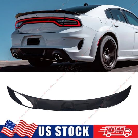 ya 3 6.25.3 Fits 11-23 for Dodge for Charger Hellcat Style Gloss Black Rear Trunk Spoiler Wing Lip