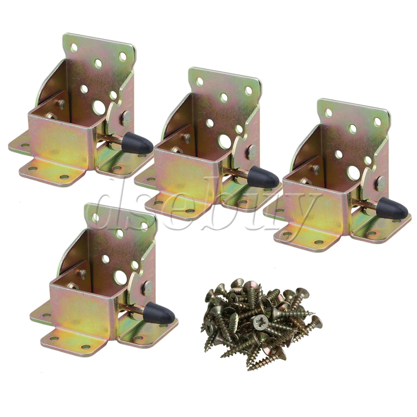 ya 26 8PCS Extension Table Bed Leg Feet Foldable Side Brake Support with Screw