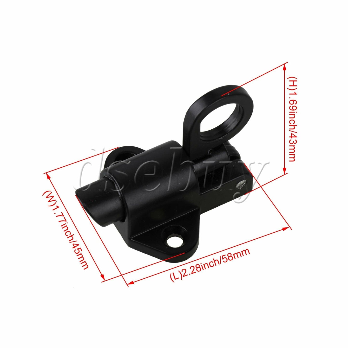 ya 14 2 Pieces Black Self Closing Latch Bolt Furniture Accessories for Door Hardware