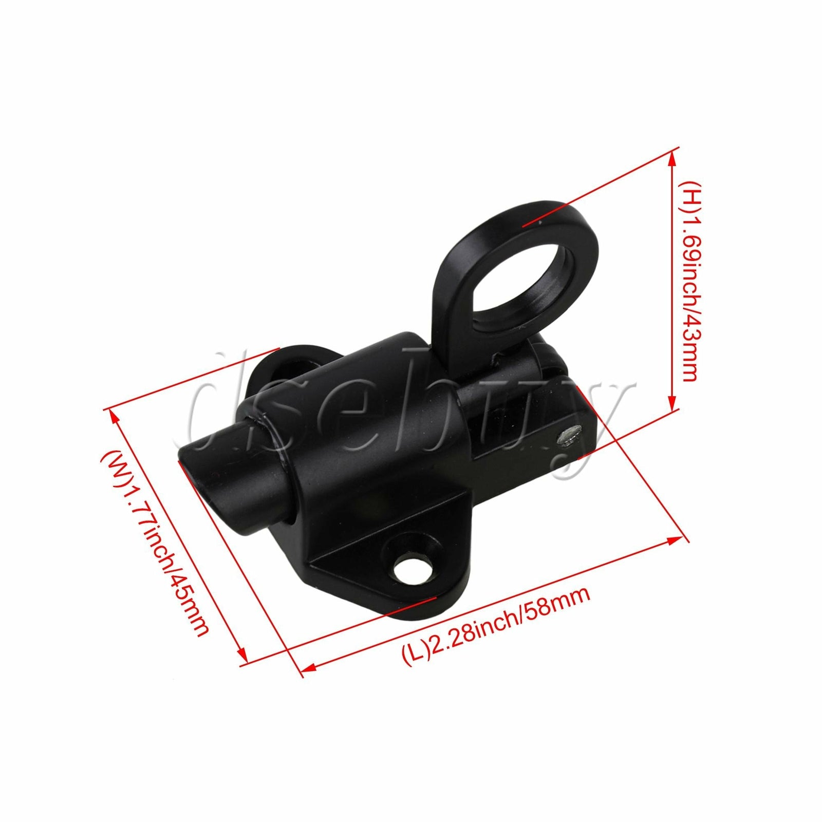 ya 14 2 Pieces Black Self Closing Latch Bolt Furniture Accessories for Door Hardware