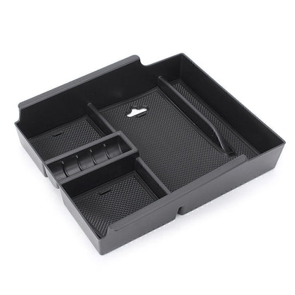 ya 5 8.7 1x Car Armrest Storage Box Holder for Toyota Alphard 2015 2016 2017 Black