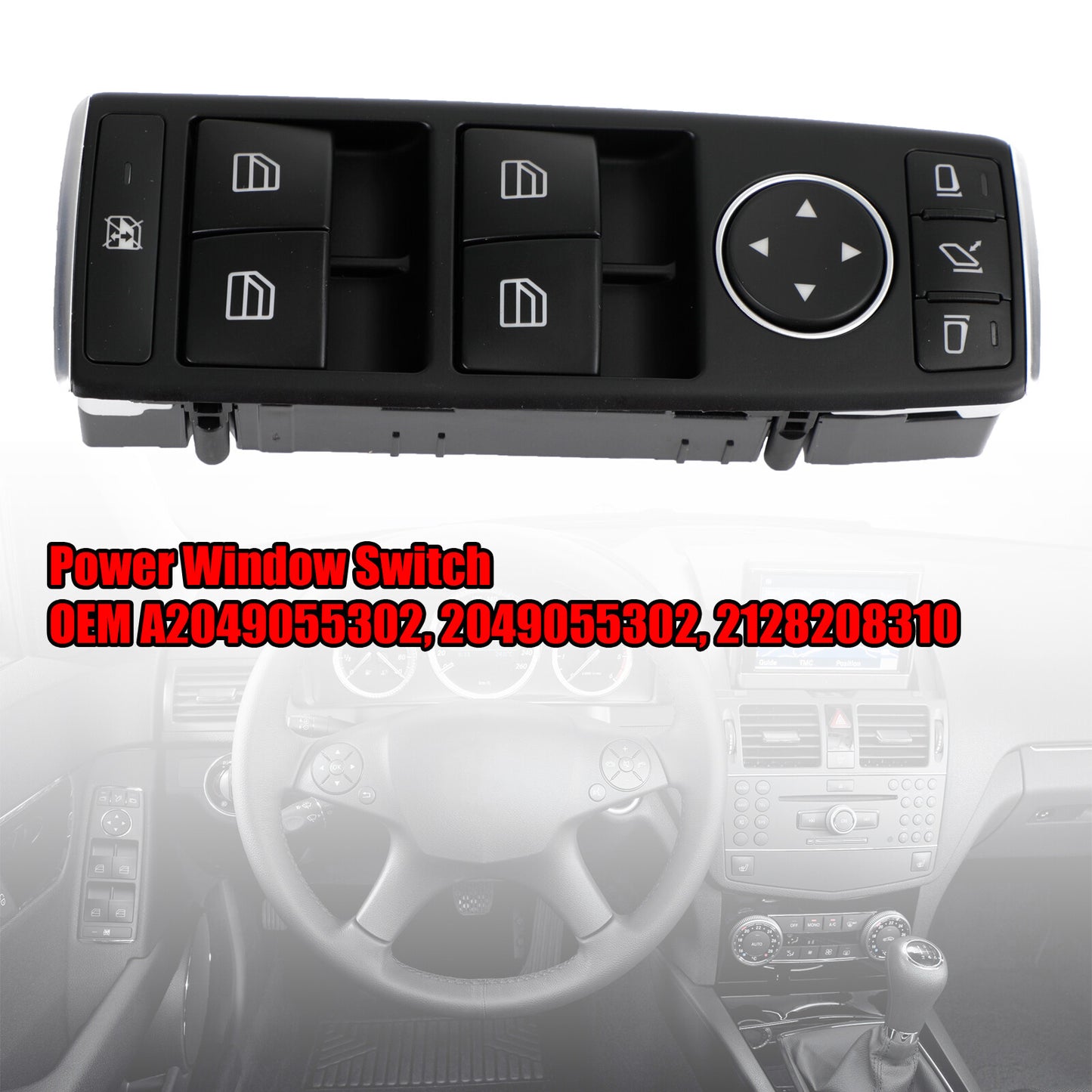 ya 1 8.5.1 Power Window Switch Front Left For W204 C300 E350 2049055302 U1