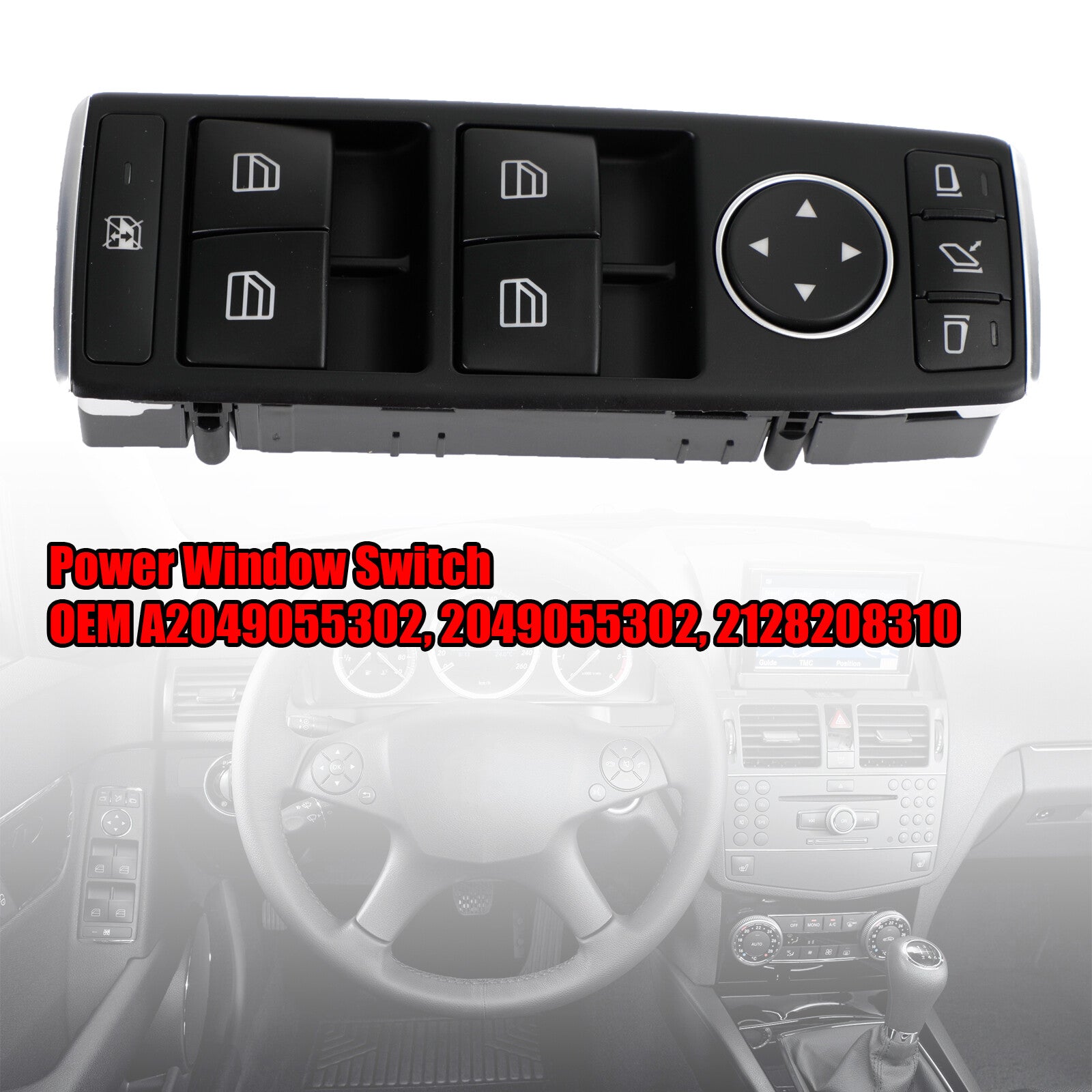 ya 1 8.5.1 Power Window Switch Front Left For W204 C300 E350 2049055302 U1