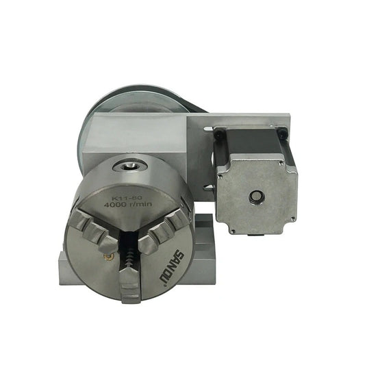 k-50 CNC Rotary Axis 4th Axis 3 Jaw Chuck Center Height Activity Tailstock