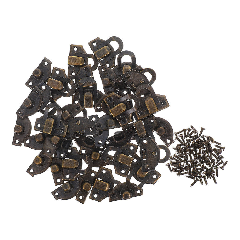 ya 14 20PCS hasp Locking Hasp Box Clasp Jewel Box Latches Wood Box Clasp Wooden