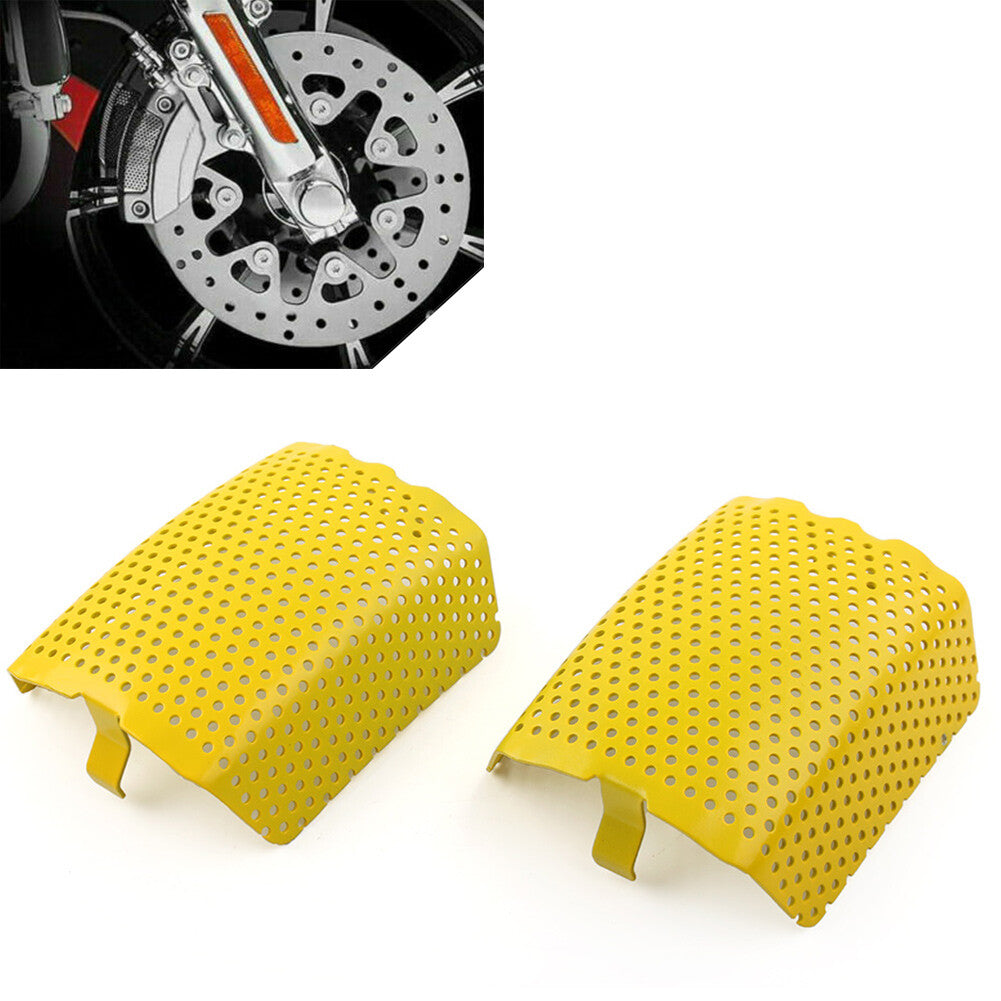 ya 4 6.17.2 for Harley V-Rod 2006-2019 Touring 2008-2019 Yellow Front Caliper Screen Inserts