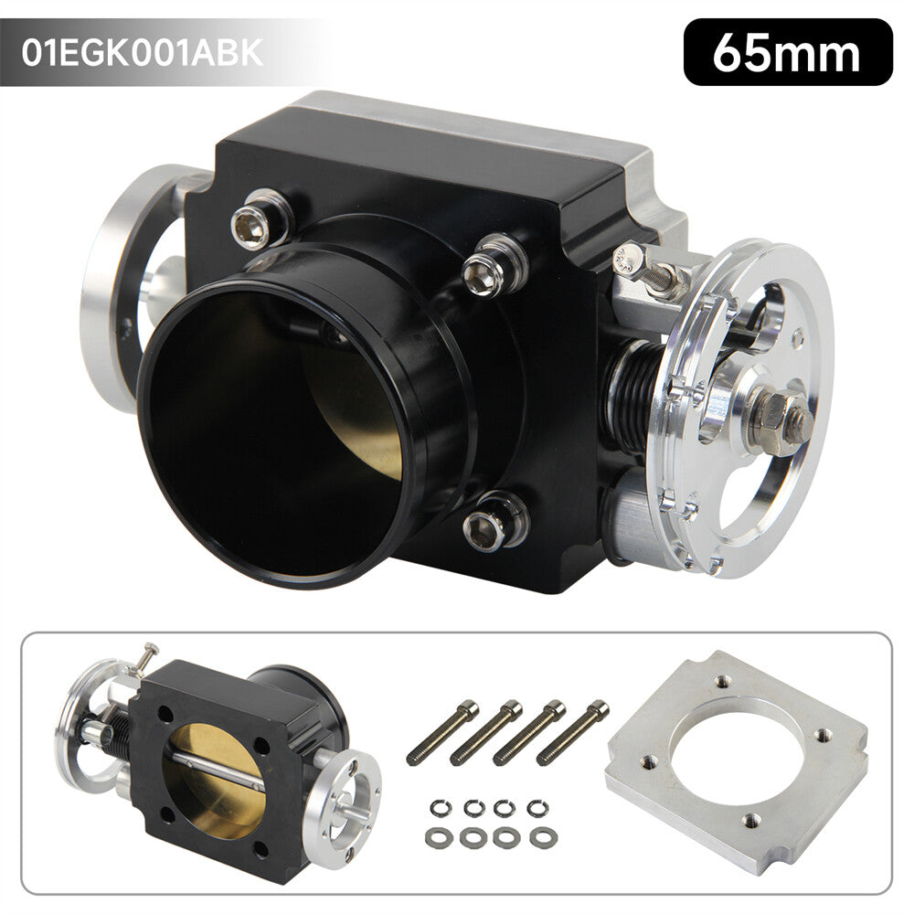 ya 27 7.20 Universal 65mm 2.5 Throttle Body CNC Billet Intake Manifold High Flow Aluminum