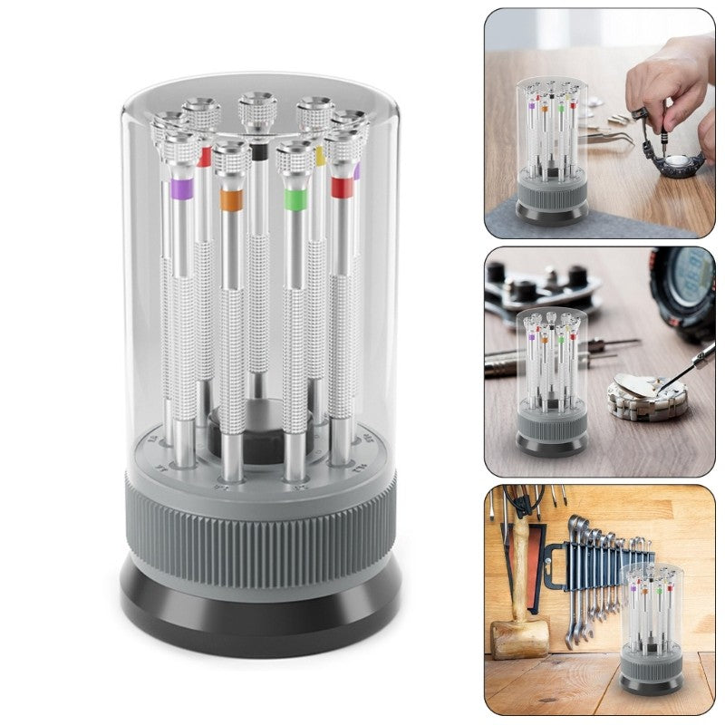 ya 26 9Pcs Professio l Watchmaker Screwdriver Set Watch Screwdriver for Watch Repair