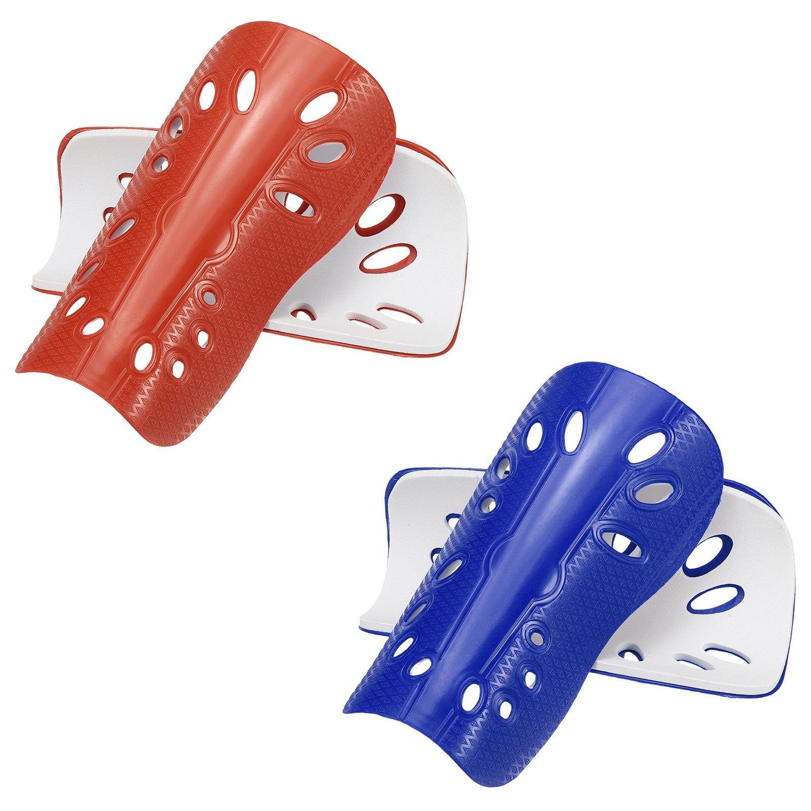 ya 2 7.14 Soccer Shin Guards Shin Pads Sleeve for Football L & 2 Pack & Blue/Red
