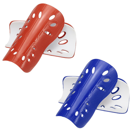 ya 2 7.14 Soccer Shin Guards Shin Pads Sleeve for Football L & 2 Pack & Blue/Red