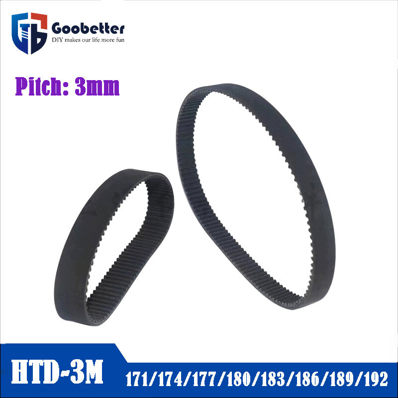 HTD3M 3M Belt 171-192T for CNC/3D Printer/Industrial Machine 3mm Pitch