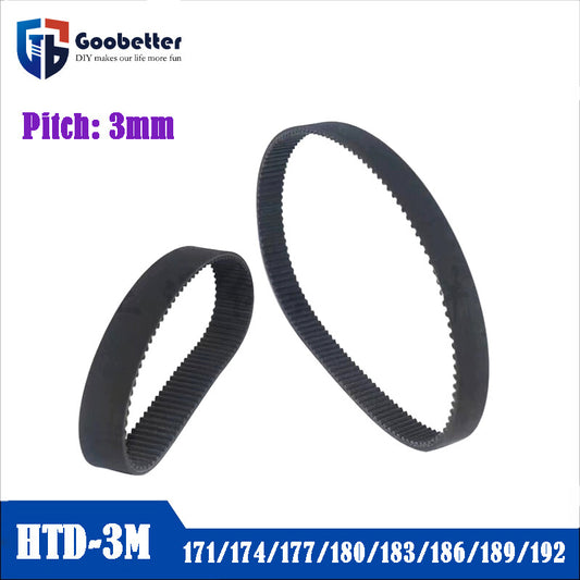 HTD3M 3M Belt 171-192T for CNC/3D Printer/Industrial Machine 3mm Pitch