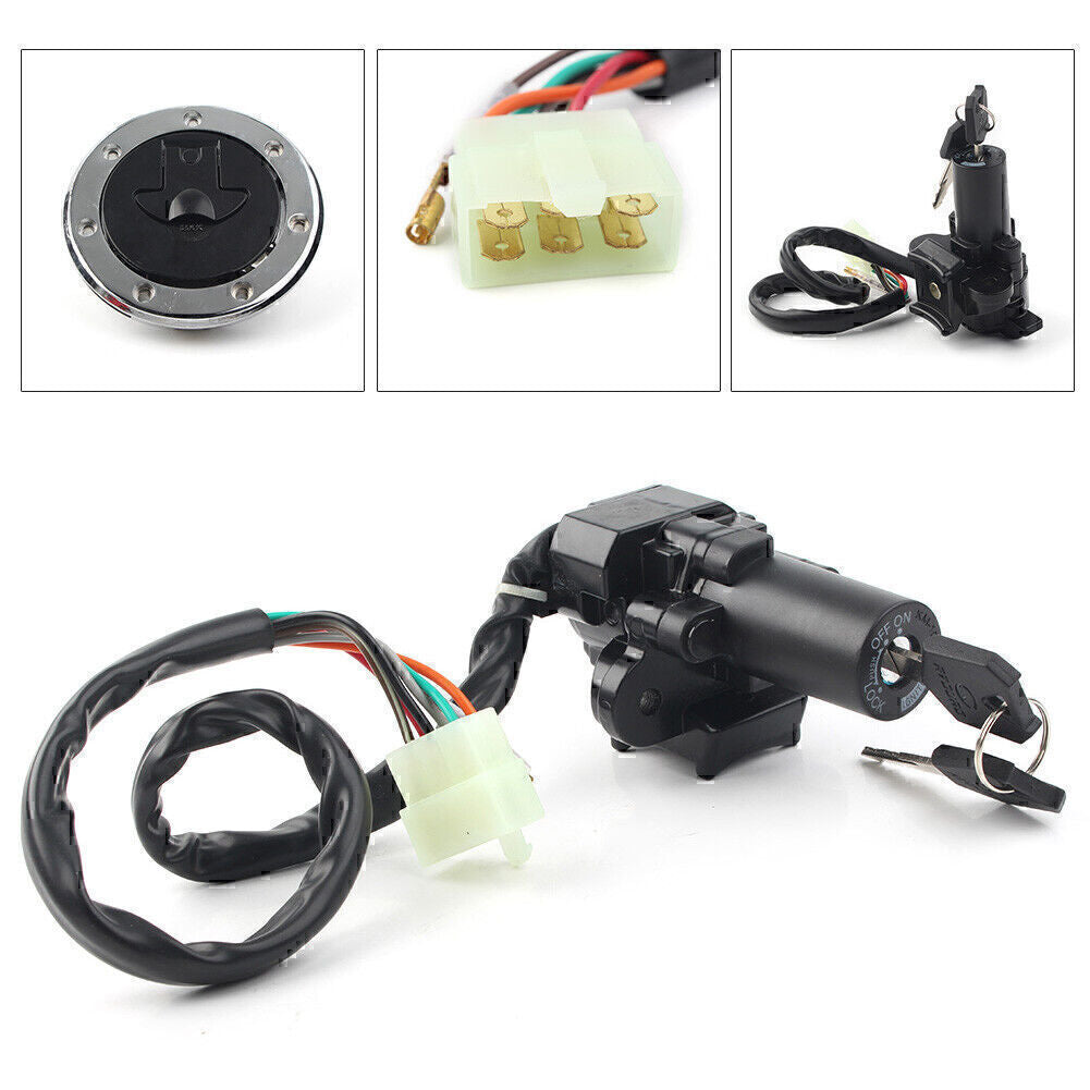 ya 1 7.4 Ignition Switch Lock Fuel Gas Cap Key Set for Kawasaki ZX7R ZX9R ZXR750 ZX900