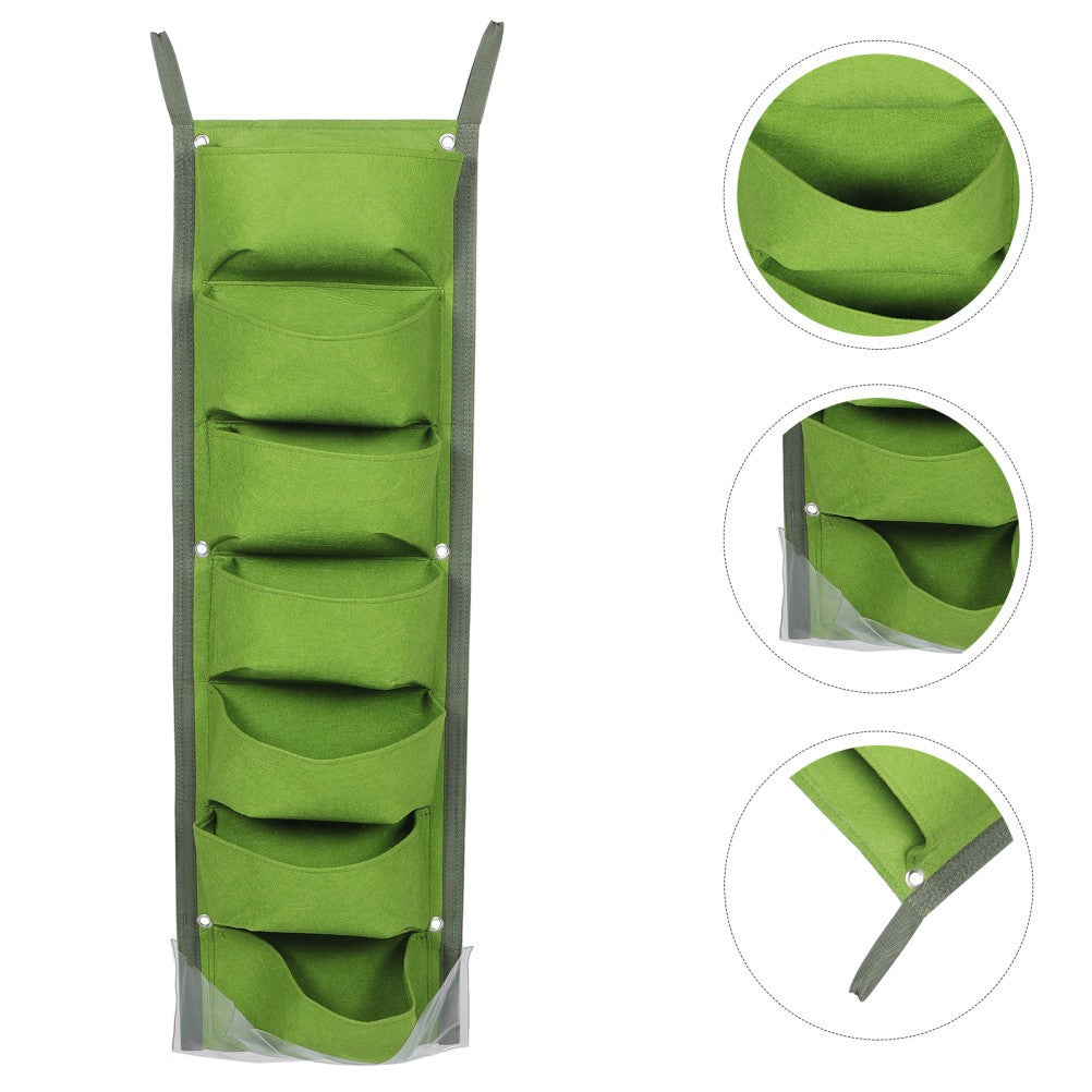 ya 14 Vertical Hanging Wall Planter Polyester Planting Bag For Garden