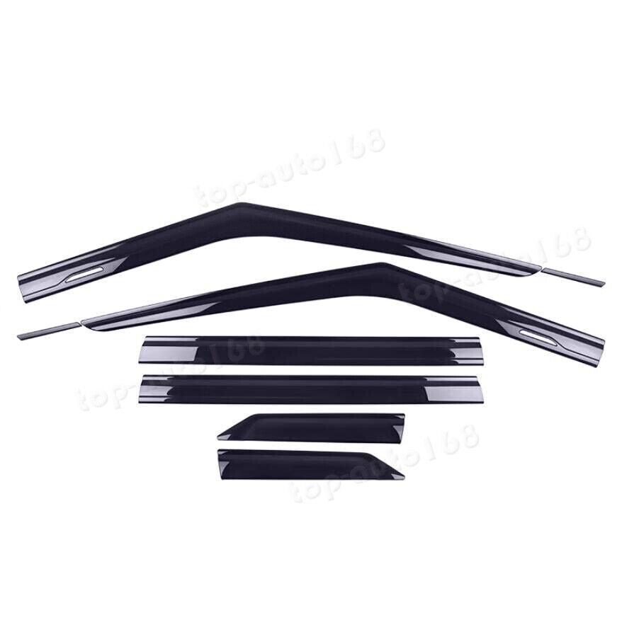ya 2 6.26.2 Black Window Visor Vent Shades Sun Rain Guard B for Mitsubishi for Outlander 22-2024