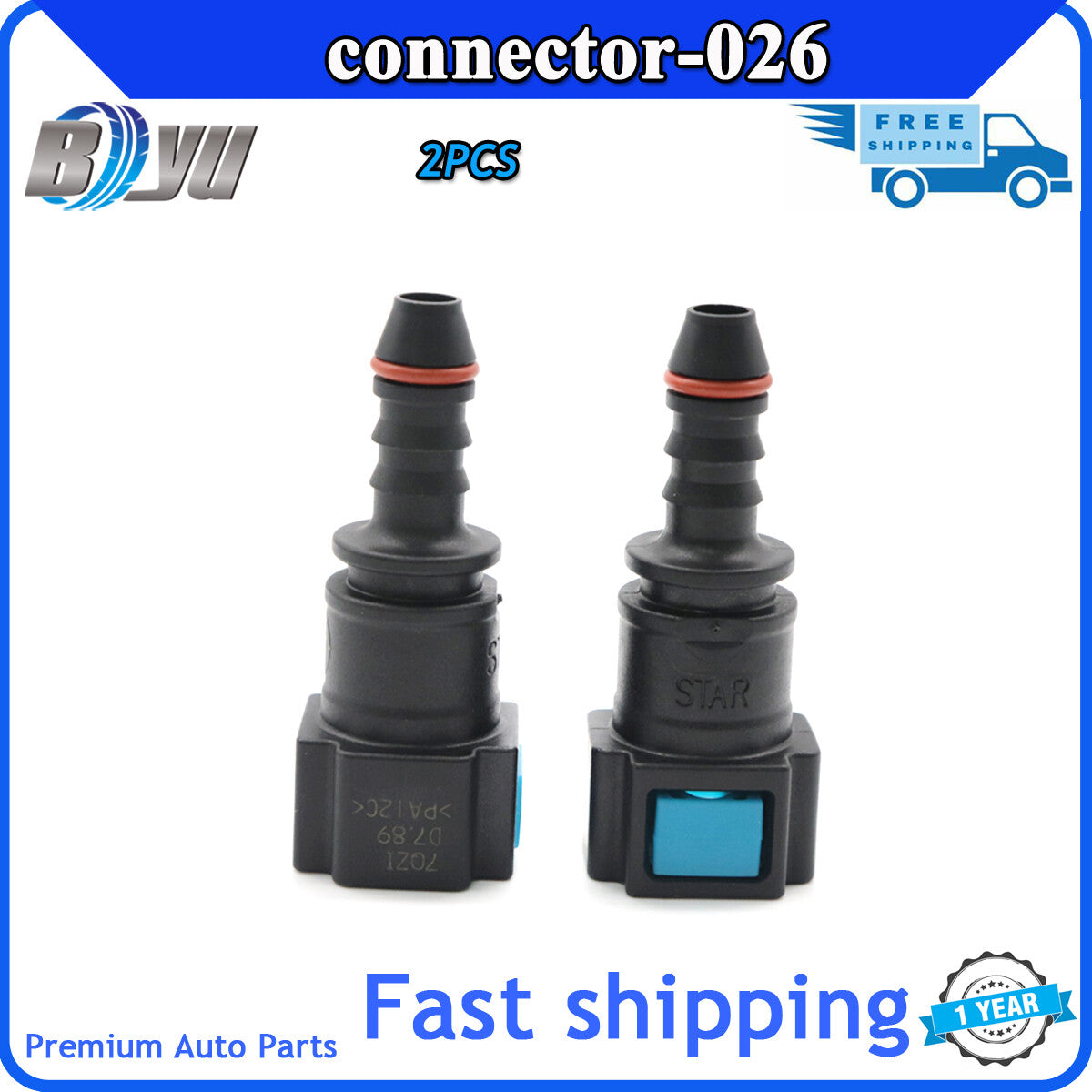ya 5 8.7 Connector accessories 7.89mm 7.89 ID6 5/16 for pipe connector universal 24.5 fuel line