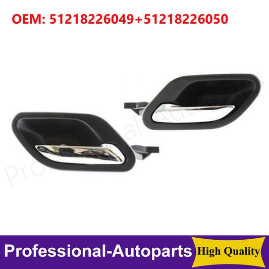 ya 11 6.6 Front or Rear Black With Chrome Interior Door Handles Left+Right for BMW E38 E39
