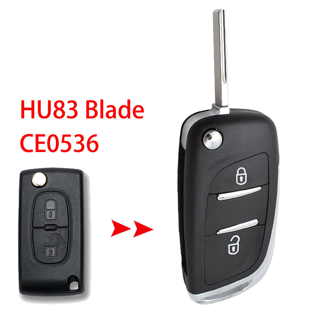 ya 5 8.7 CE0536 HU83 Blade Car Key Shell NEW for Peugeot 308 207 307 Key Remote Fob Case