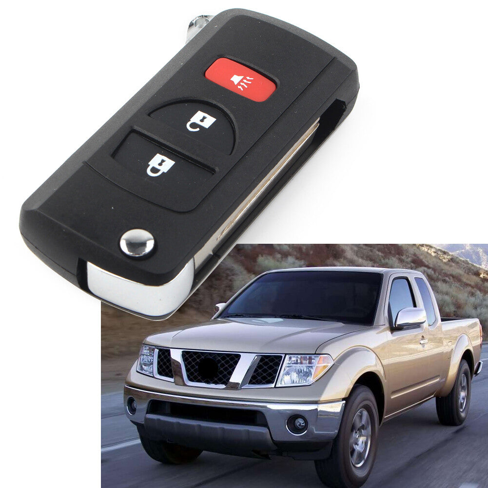 ya 10 5.28 3 Button Modified Flip Remote Key Shell Case Fob for Nissan Quest Frontier Titan