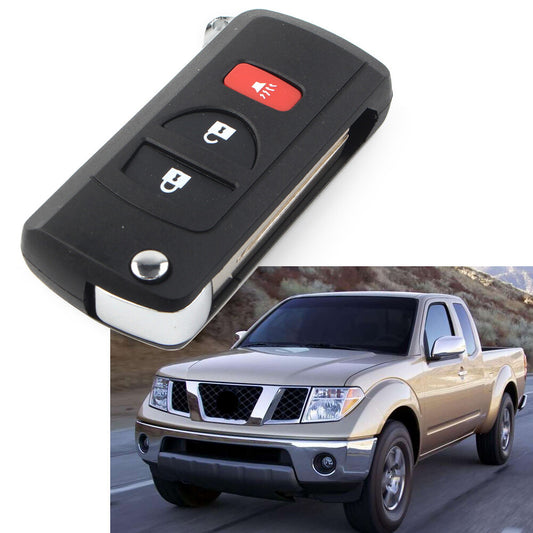 ya 10 5.28 3 Button Modified Flip Remote Key Shell Case Fob for Nissan Quest Frontier Titan