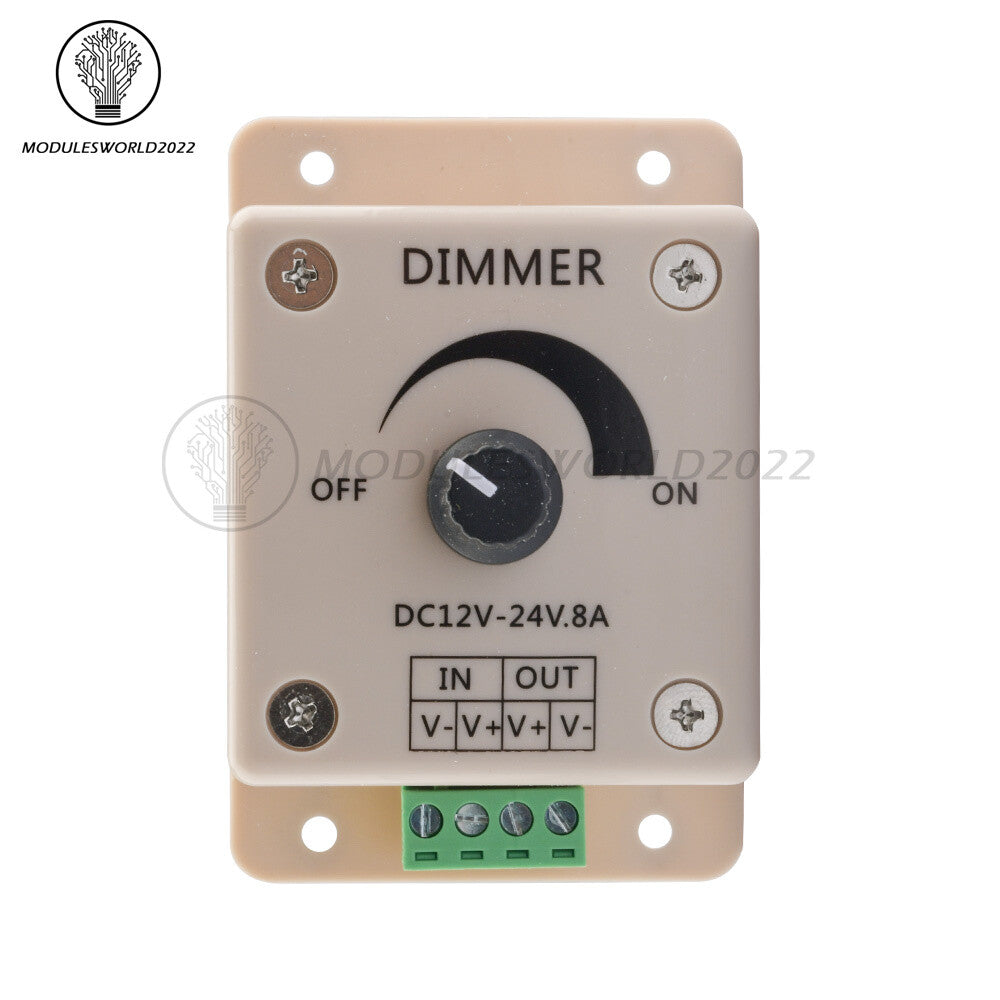 ya 14 12V 24V 8A Adjustable Light Strip Switch Brightness Controller LED Lamp Dimmer