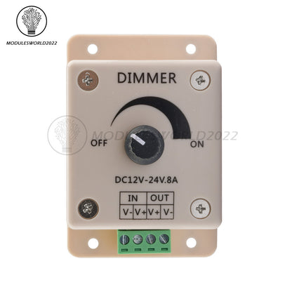 ya 14 12V 24V 8A Adjustable Light Strip Switch Brightness Controller LED Lamp Dimmer