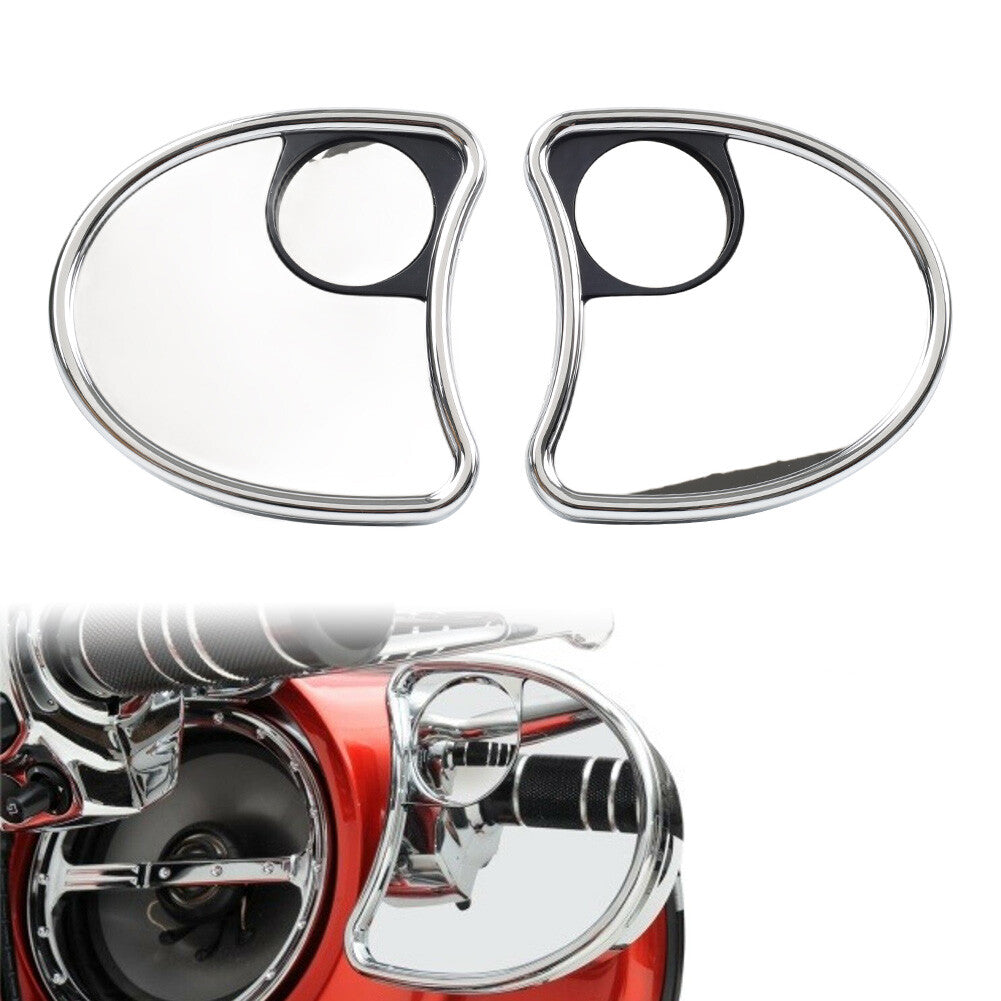 ya 4 6.21 Fairing Mounted Mirror w/ Blind Spot Mirrors for Harley Batwing Touring 2014-18