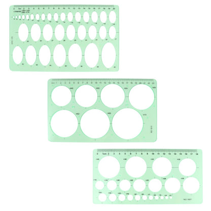 ya 14 3 Pcs Painting Template Child Office Architure Drawing Rulers Kit