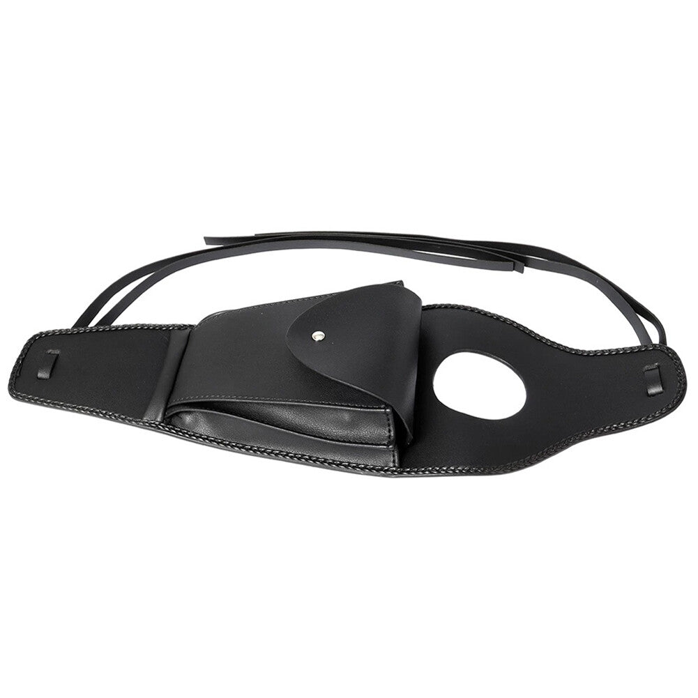 ya 12 5.21 Motorcycle PU Leather Fuel Gas Tank Center Pouch Bag Tank Pad Cover Fits for Harley