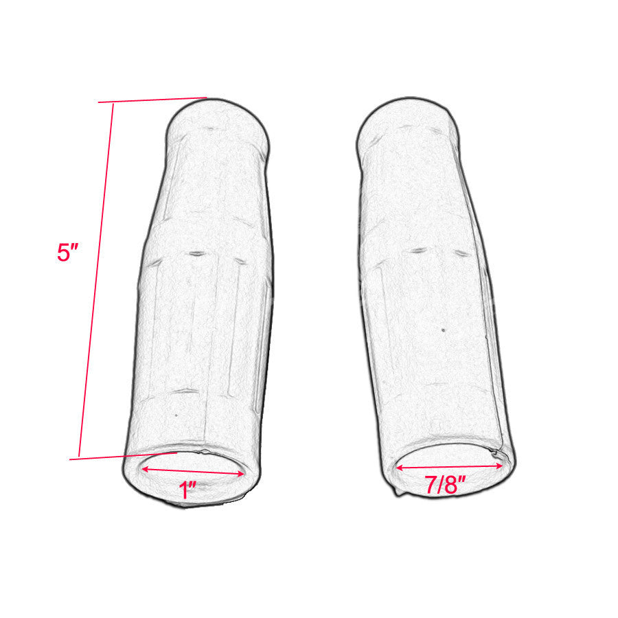 ya 5 8.7 7/8 Brown Vintage Motorcycle Classic Coke Bottle Handlebar Rubber Hand Grip