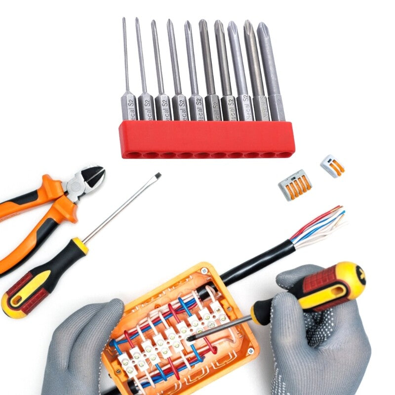 ya 26 10Pcs 65mm Screwdriver Bit Set Electric Cross Screw Driver Bits Drill Bit
