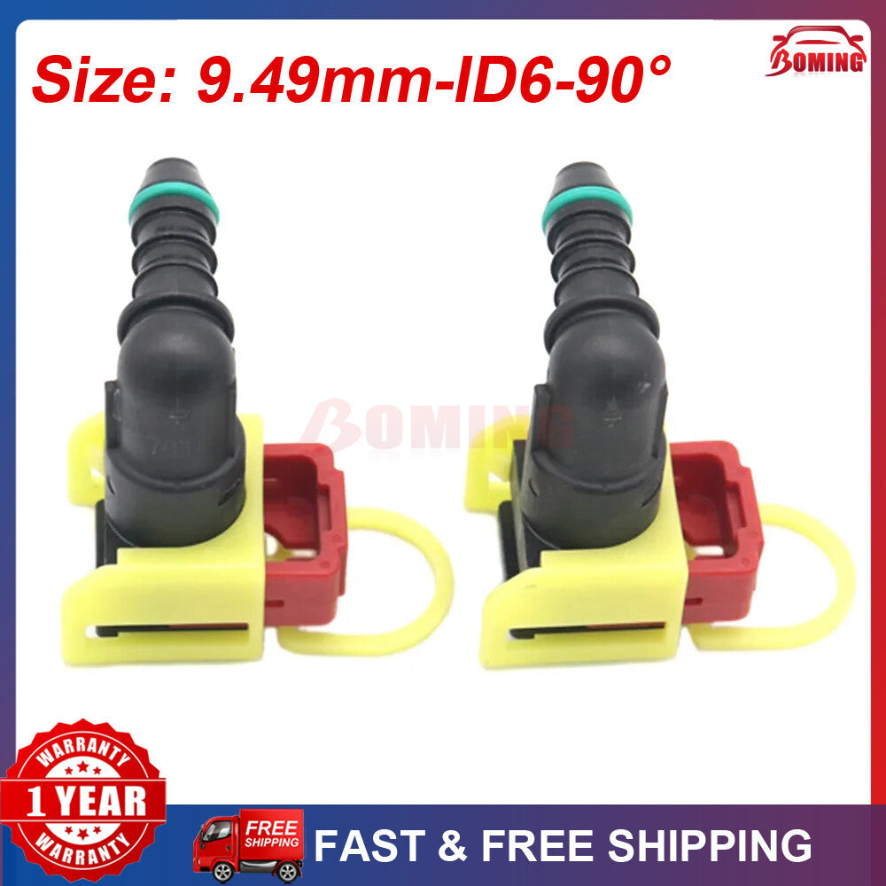 ya 5 8.7 9.49mm ID6 90¡ã Car New Fuel Line Hose Pipe Coupler Quick Release Connector 2PCS