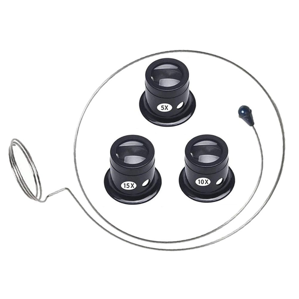 ya 28 Watch Magnifier Loop Tools 4Pcs 5x 15x Glass Magnifier for Jewelry Use