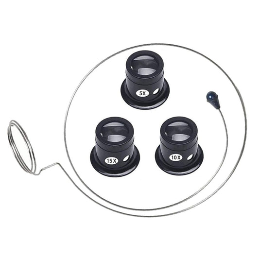 ya 28 Watch Magnifier Loop Tools 4Pcs 5x 15x Glass Magnifier for Jewelry Use