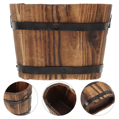 ya 14 Wood Planter Container Indoor Flower Pot Decorative Creative Pots