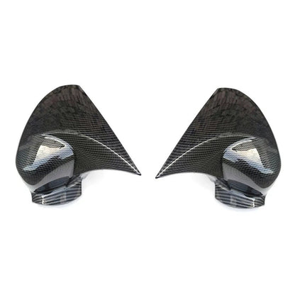 ya 11 10.28 Horn Style Pair Carbon Fiber Rear View Mirror Cover for Honda Accord 8th 08