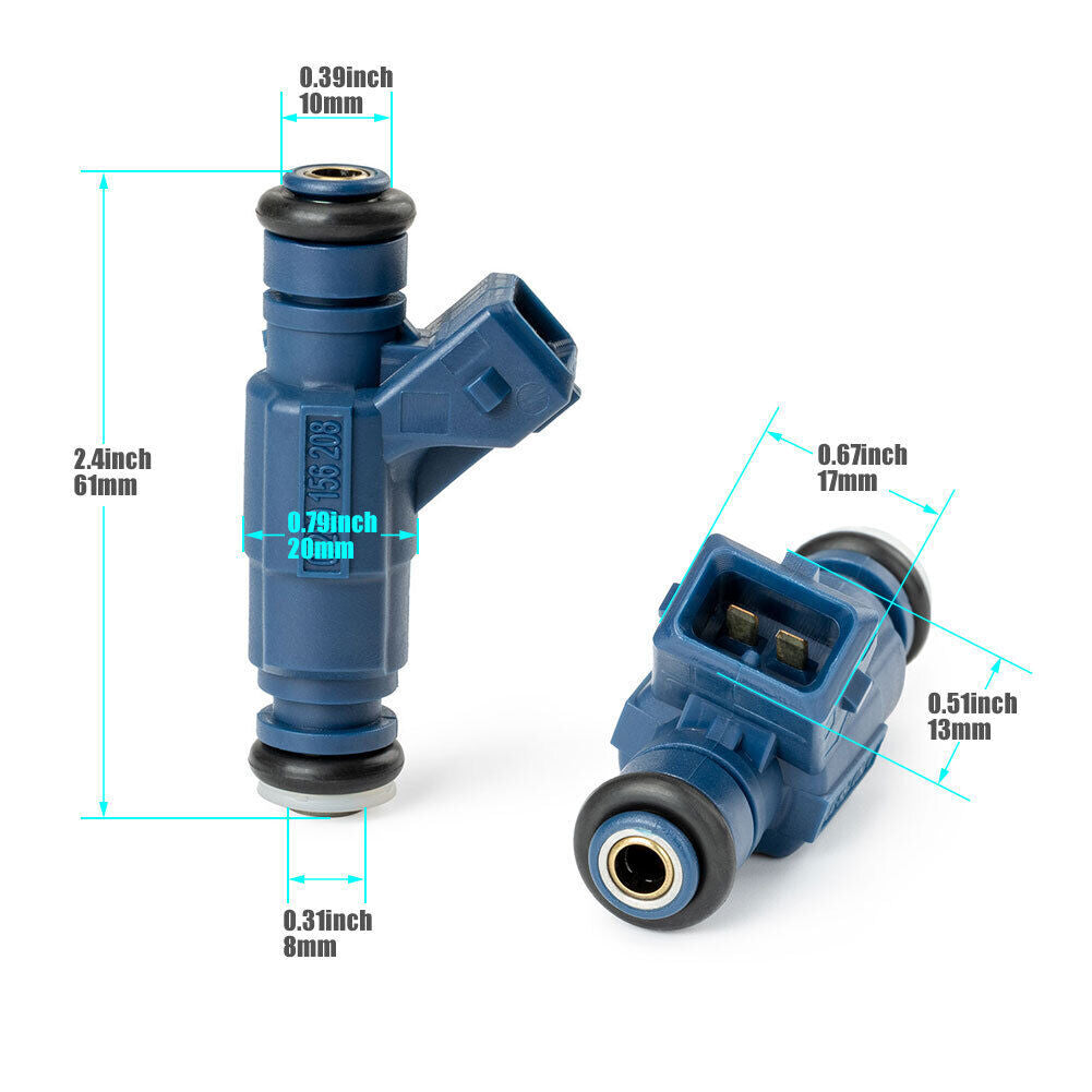 ya 5 8.7 2pcs Fuel Injector 0280156208 for Polaris RANGER XP SPORTS for MAN 700/800 EFI RZR