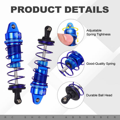 ya 5 8.7 RC Shock Absorber 1/12 1/10 85mm for 1/12 1/10 RC Car Blue