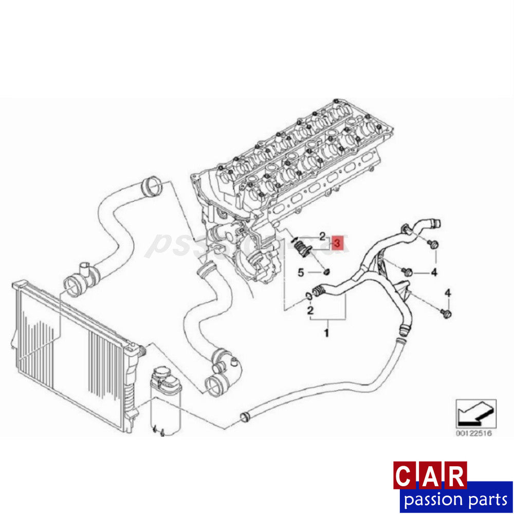 ya 5 8.7 Engine coolant seal plug for BMW E60 M54 530i 528i 04-2010 11537519733